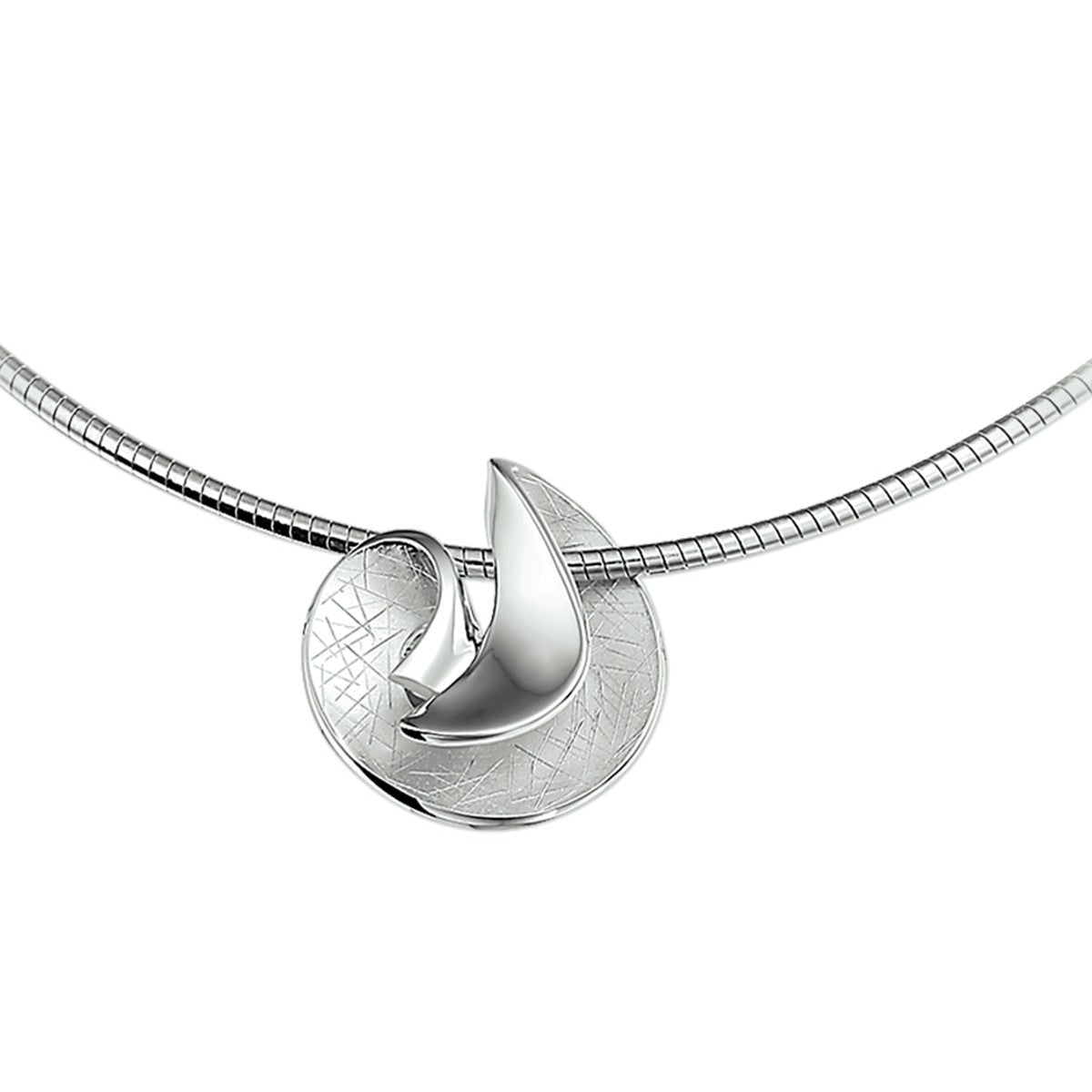 Fantasy Collection Collier gescratcht 42 + 3 cm zilver