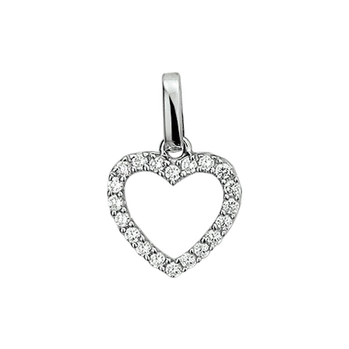 Fantasy Collection Hanger hart zirkonia zilver