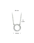 zilver gerhodineerd collier zirkonia 40 + 4 cm 1316980 - PansiteNederland.nl