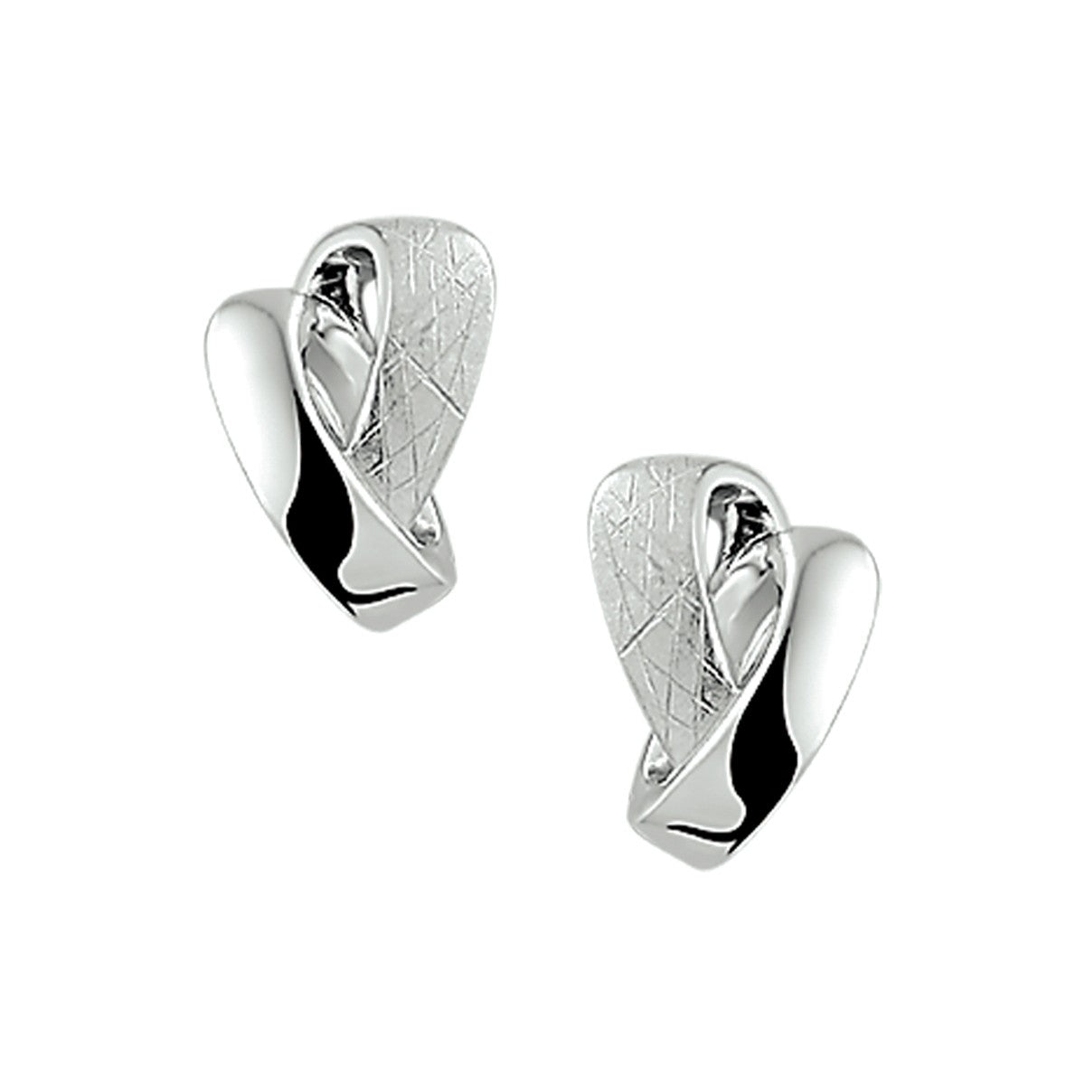 Fantasy Collection Oorbellen gescratcht zilver