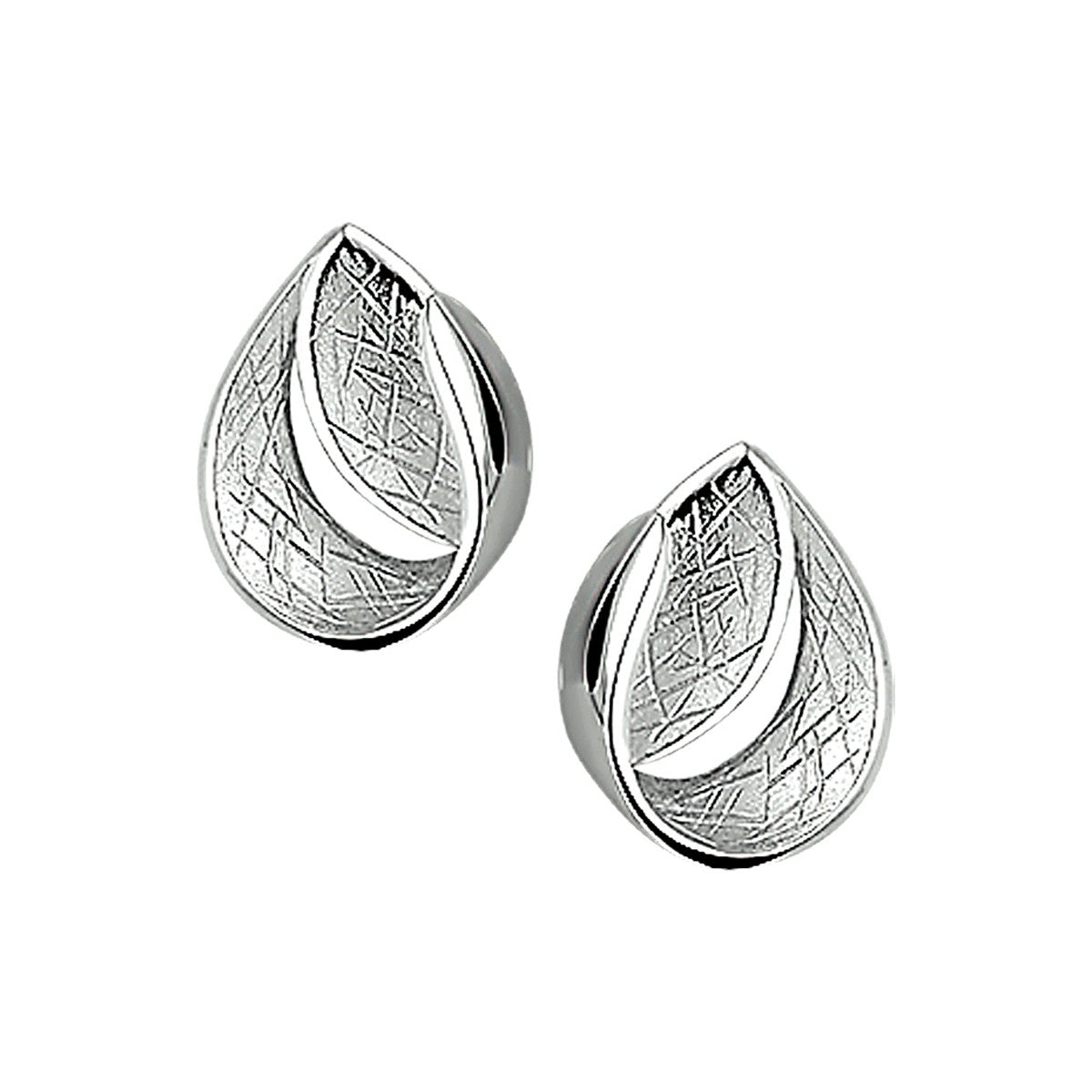 Fantasy Collection Oorbellen gescratcht zilver