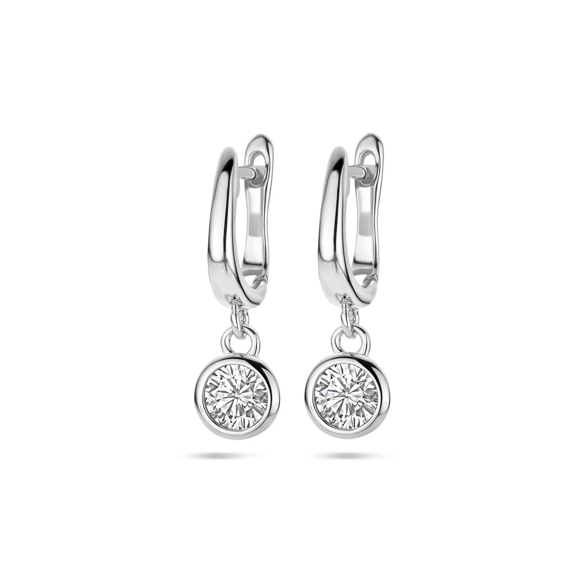 Fantasy Collection Oorbellen zirkonia 23 mm zilver
