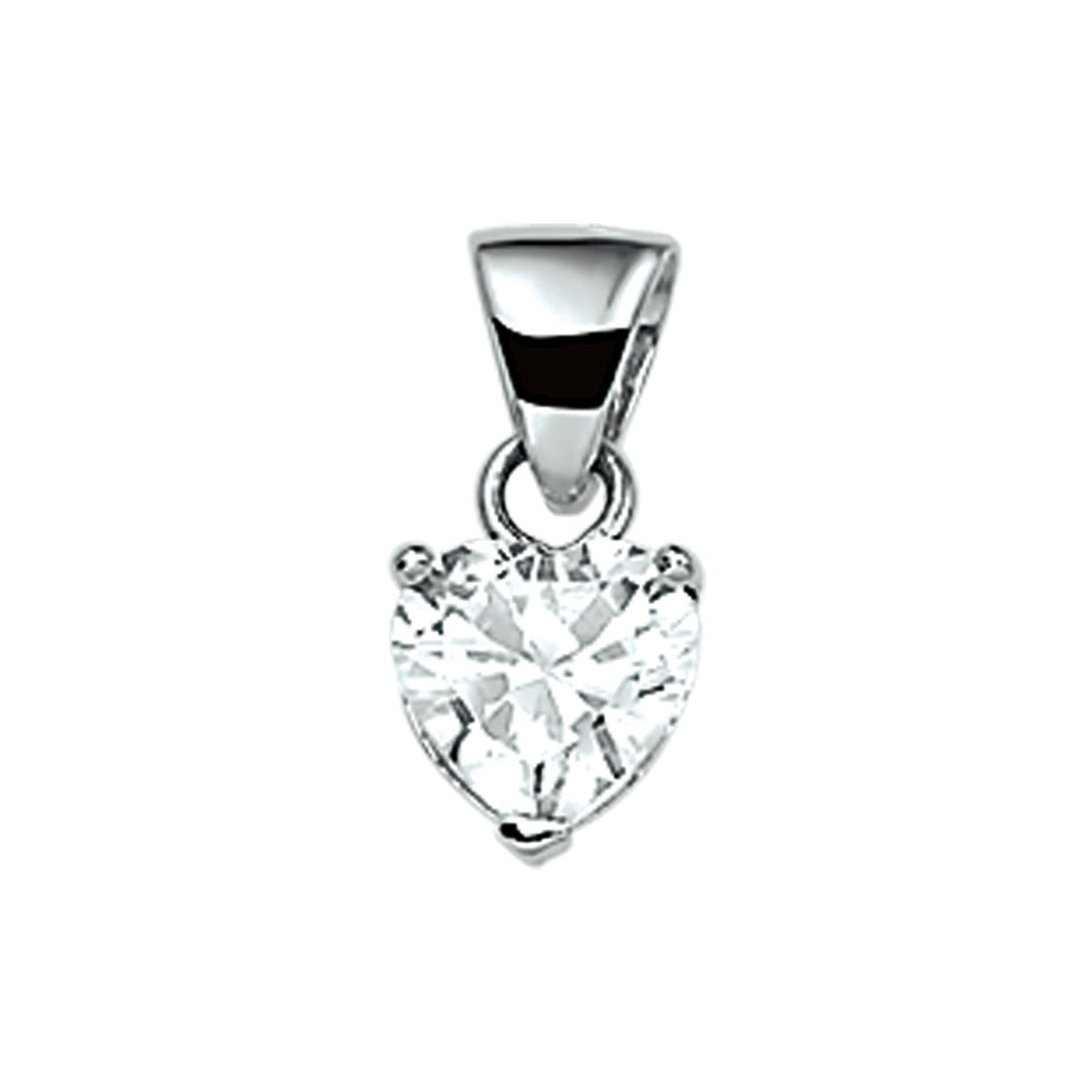Fantasy Collection Hanger hart zirkonia zilver