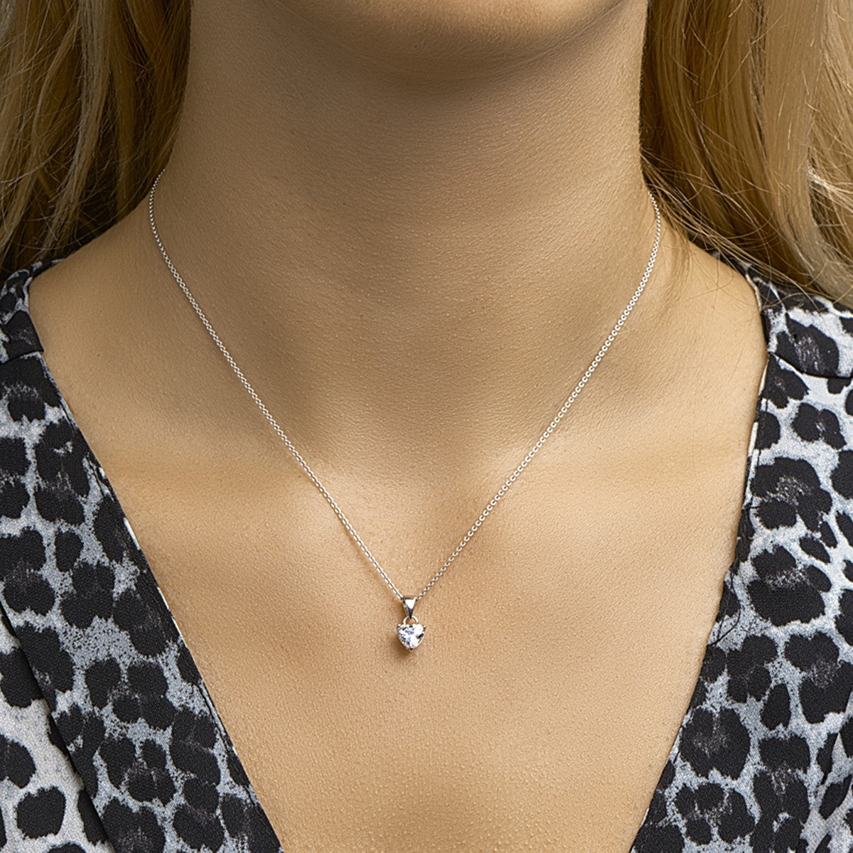 Fantasy Collection Hanger hart zirkonia zilver
