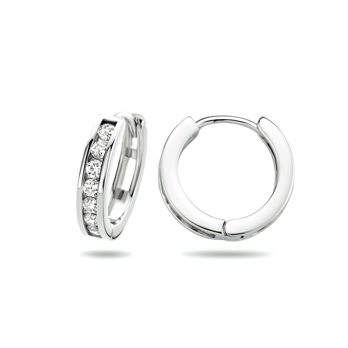 Fantasy Collection Oorbellen 3 mm zirkonia zilver