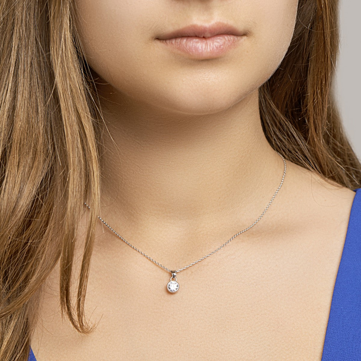 Fantasy Collection Collier zirkonia 41 + 4 cm zilver