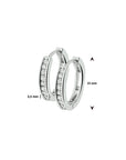 Zilver Gerhodineerd Klapoorringen 2,5MM Zirkonia 1317872 - PansiteNederland.nl