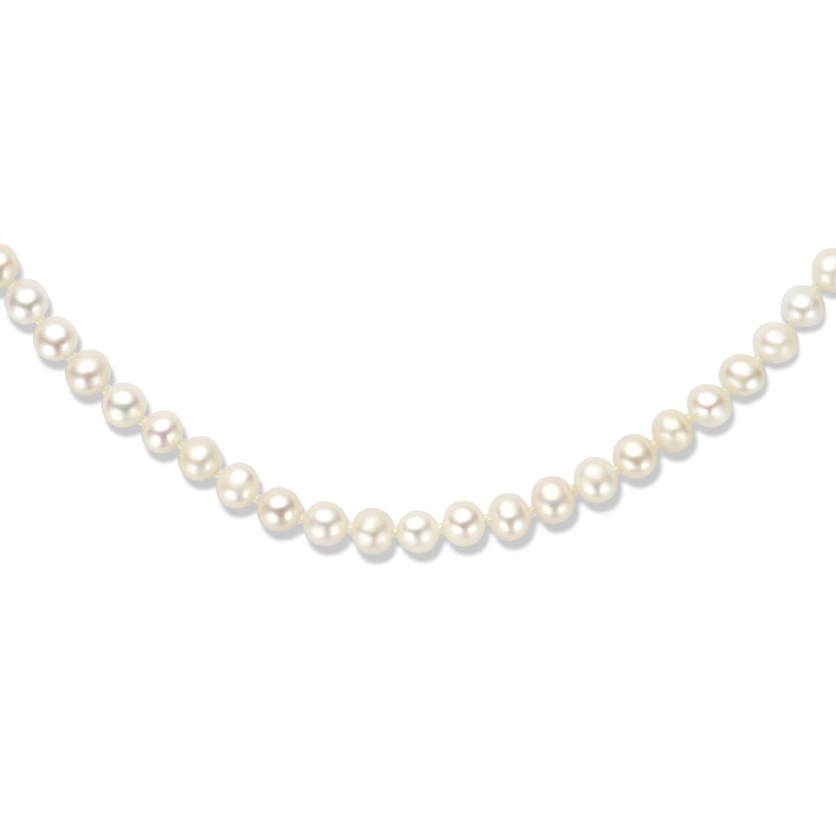 Fantasy Collection Collier parel 5,5 mm 42 + 4 cm zilver