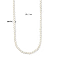 Zilver Gerhodineerd Collier Parel 6,5 mm 1318136 - PansiteNederland.nl