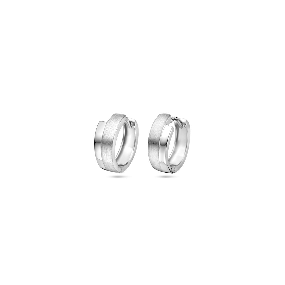 Fantasy Collection Oorbellen poli/mat 15,5 mm zilver