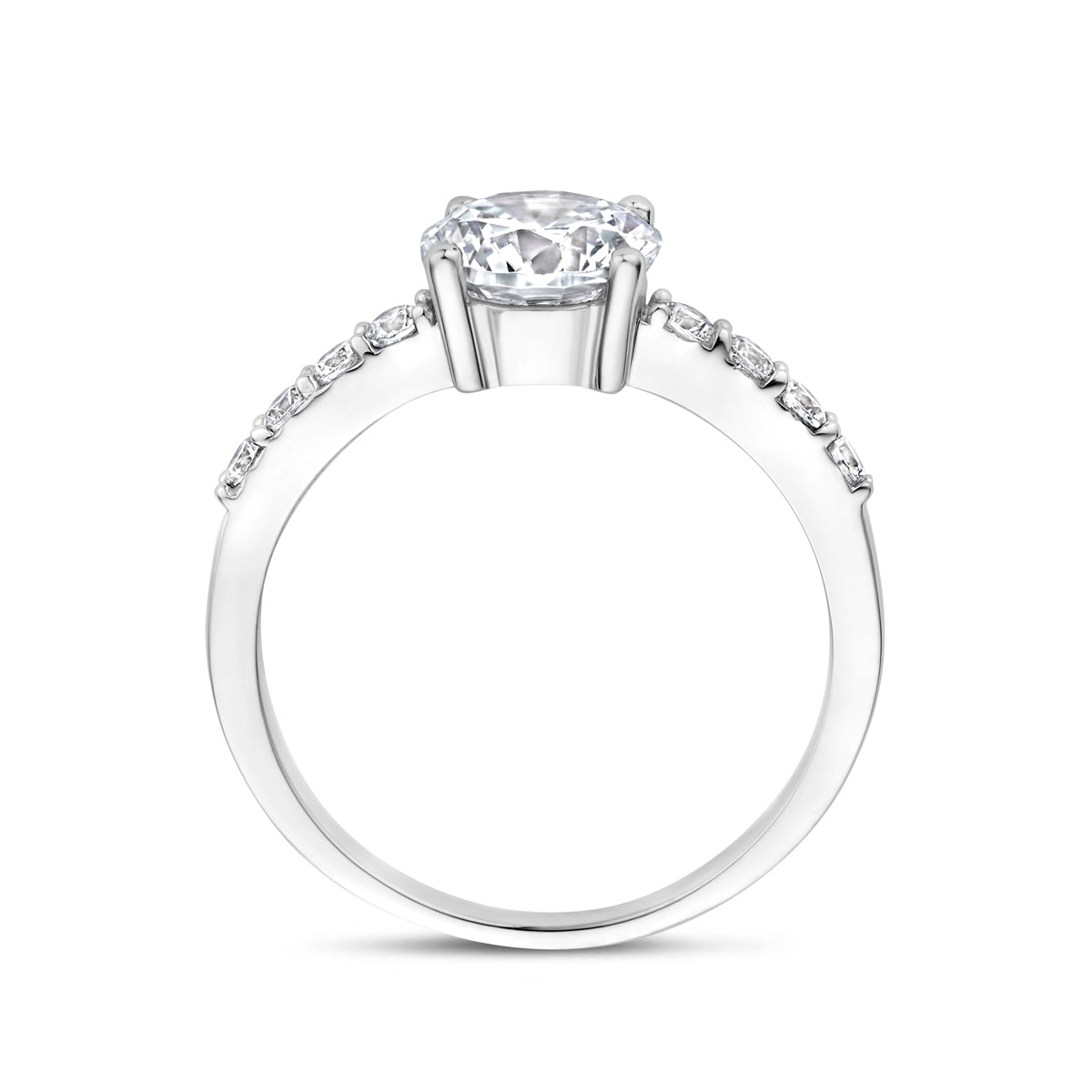 Ring zirkonia zilver