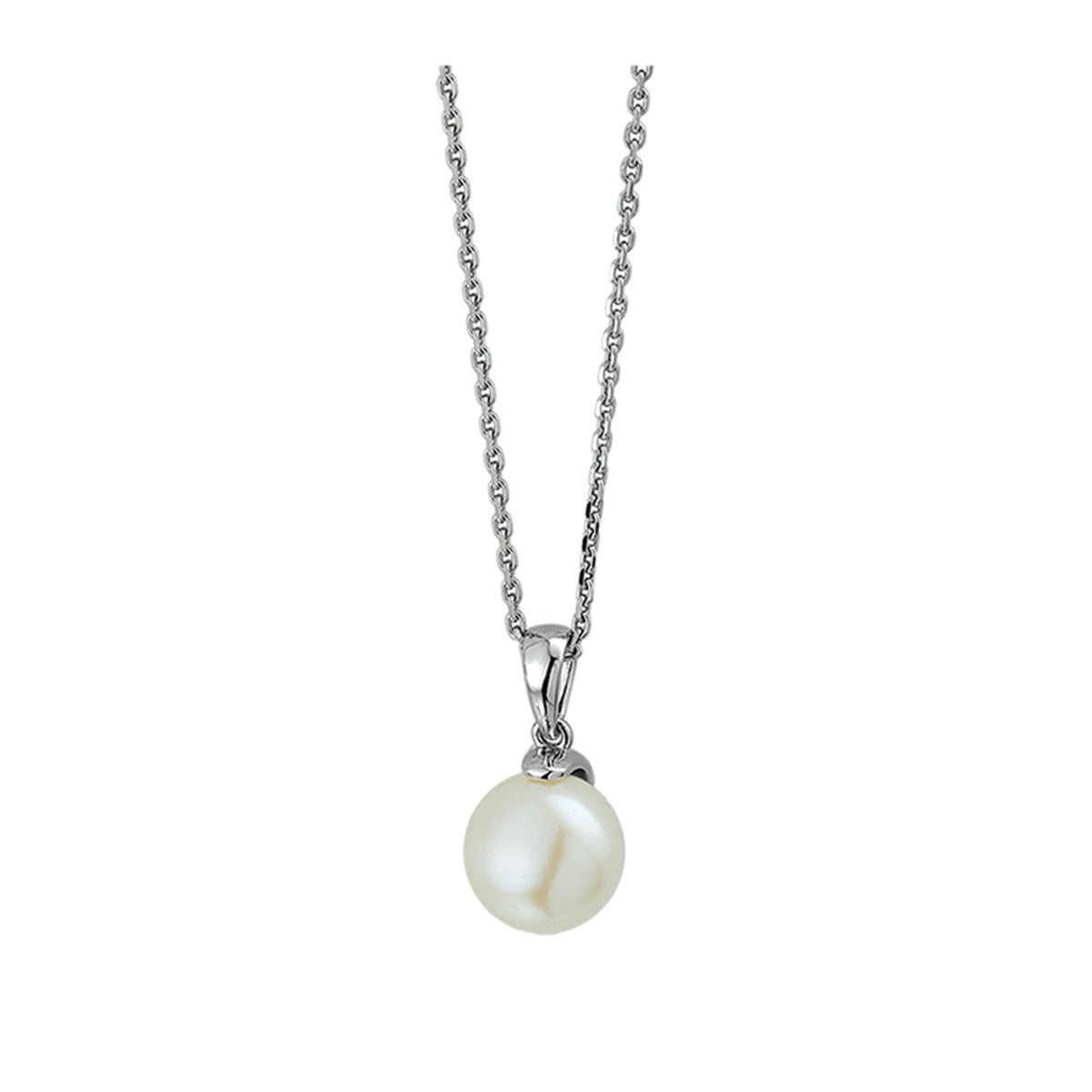 Fantasy Collection Collier parel 41 + 4 cm zilver