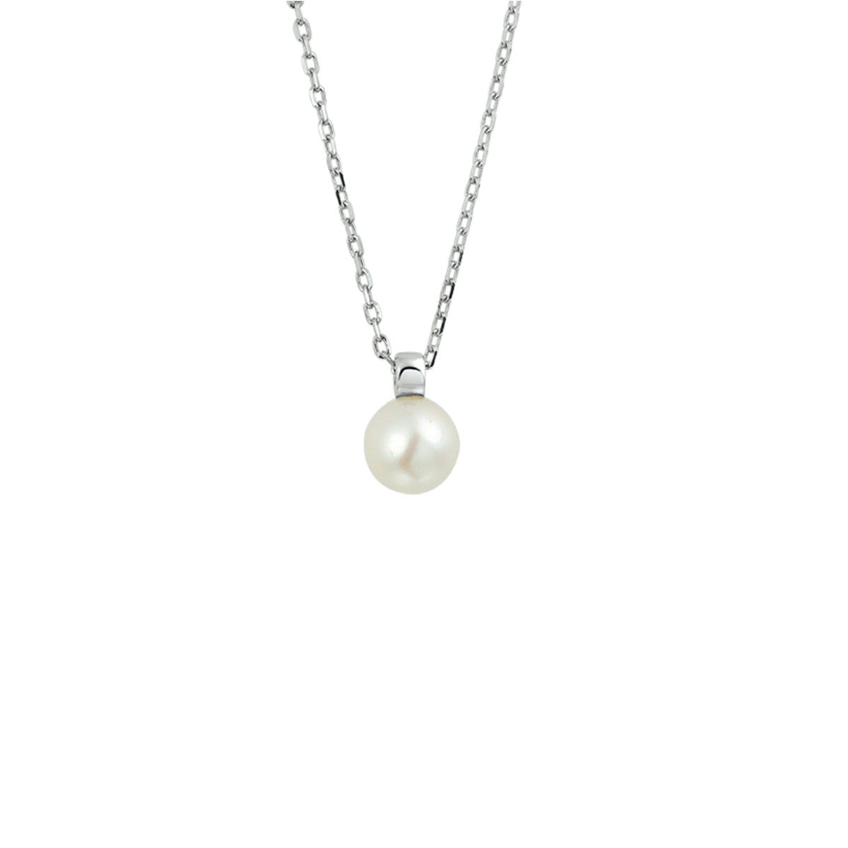 Fantasy Collection Collier parel 40 + 4 cm zilver