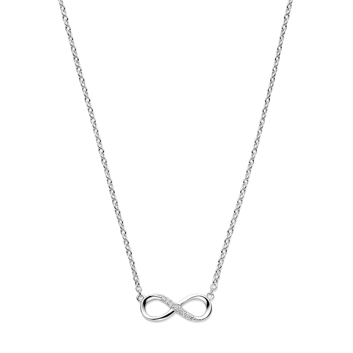 Fantasy Collection Collier infinity zirkonia 41 + 4 cm zilver