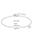 Zilver Gerhodineerd Armband Hart 15,5 + 2,5 Cm 1318911 - PansiteNederland.nl