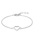 Zilver Gerhodineerd Armband Open Hart 1324379 - PansiteNederland.nl