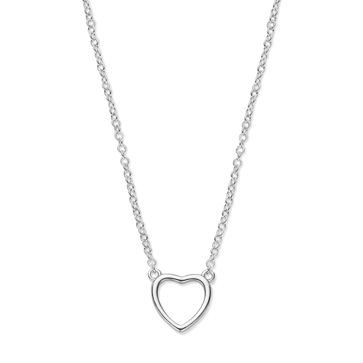 Fantasy Collection Collier hart 41 + 4 cm zilver