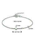 Zilver Gerhodineerd Armband Kruis 15,5 + 2,5 Cm 1318966 - PansiteNederland.nl