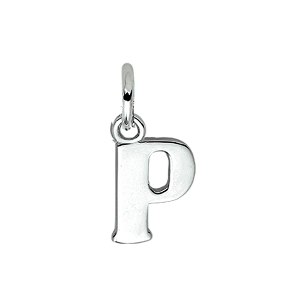 Hanger letter P 12,1 mm zilver #Letter_P