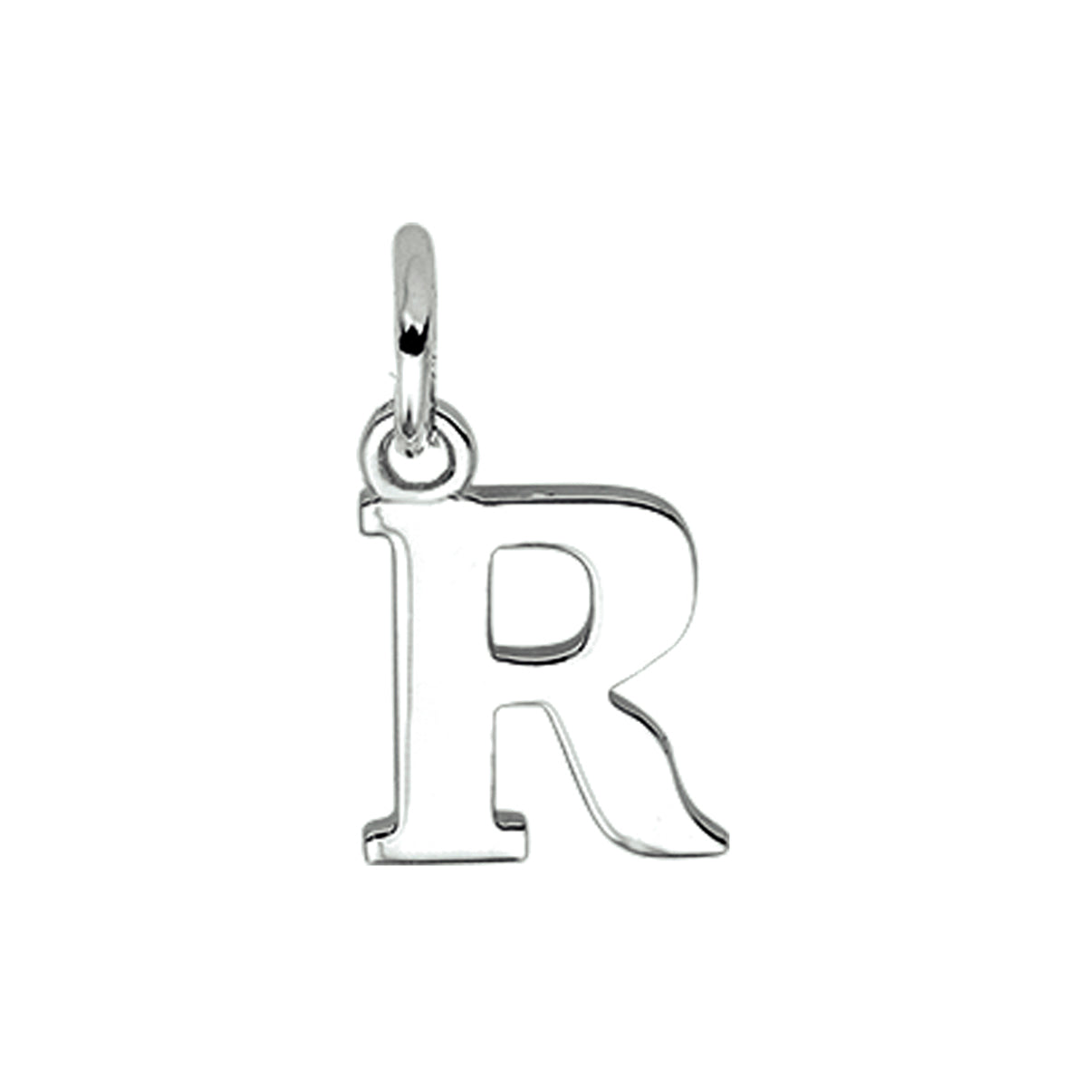 Hanger letter R 12,4 mm zilver #Letter_R