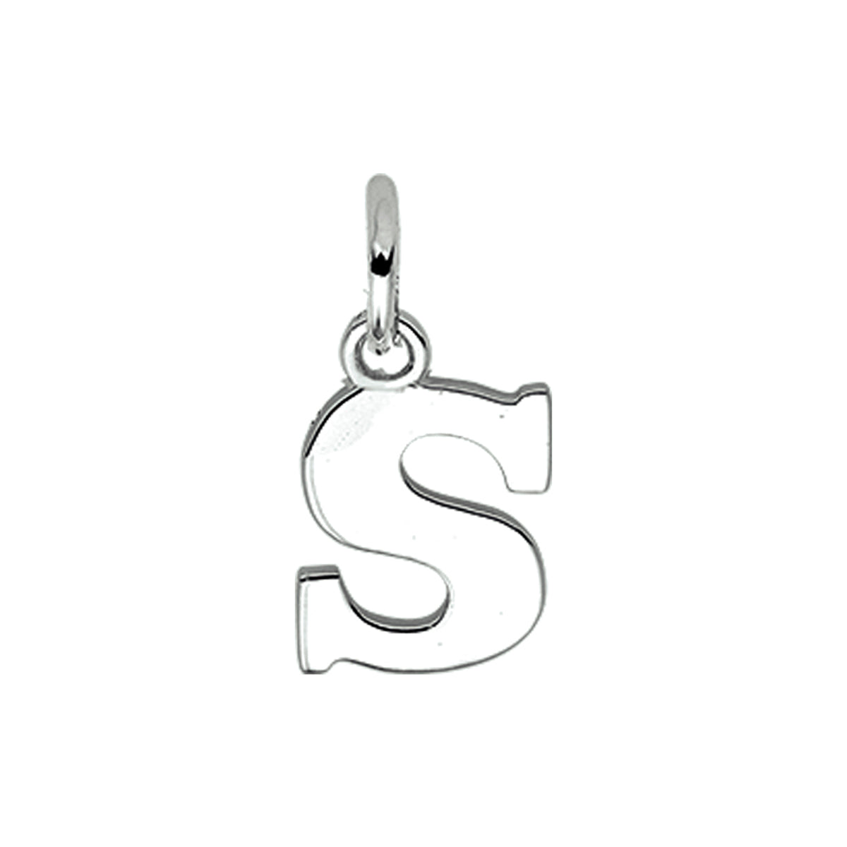 Hanger letter S 12,6 mm zilver #Letter_S