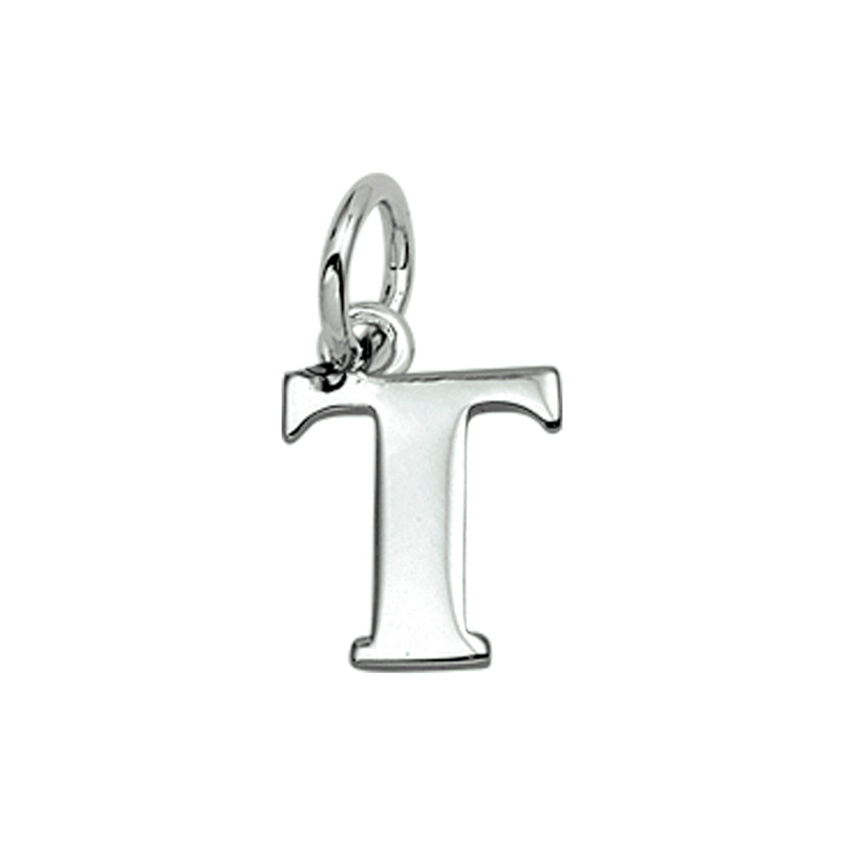 Hanger letter T 12,1 mm zilver #Letter_T