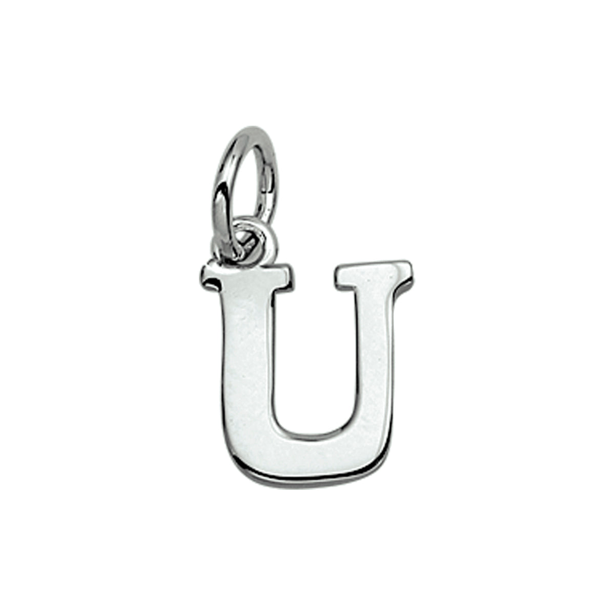 Hanger letter U 12,6 mm zilver #Letter_U