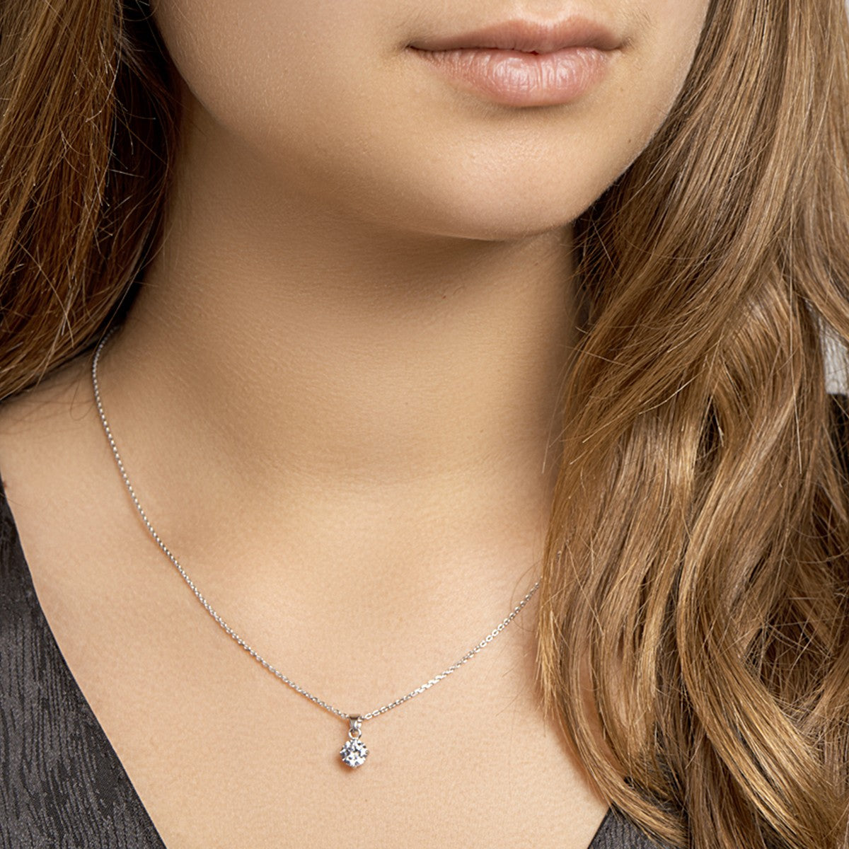 Fantasy Collection Collier zirkonia 41 + 4 cm zilver