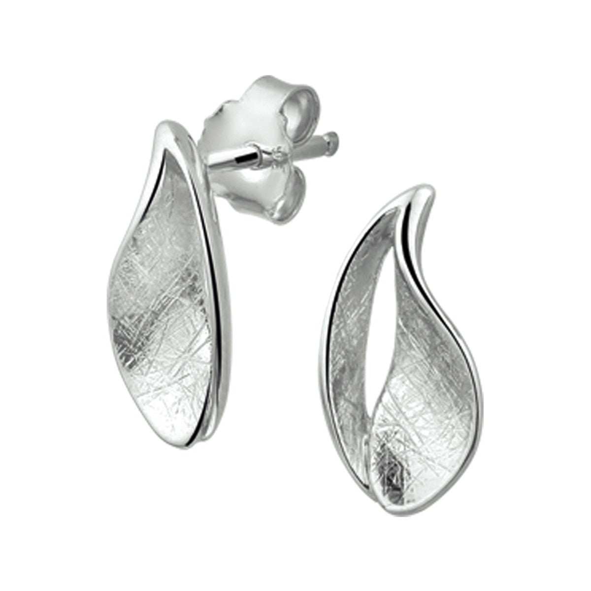 Fantasy Collection Oorbellen gescratcht zilver