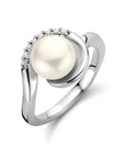 Gerhodineerd Zilver Ring Parel En Met Zirkonia 1319657 - PansiteNederland.nl