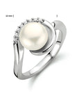 Gerhodineerd Zilver Ring Parel En Met Zirkonia 1319657 - PansiteNederland.nl