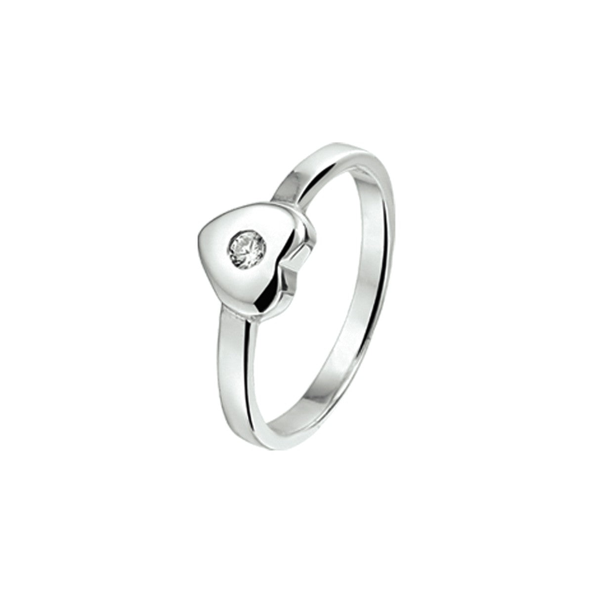 Fantasy Collection Ring hart en zirkonia zilver