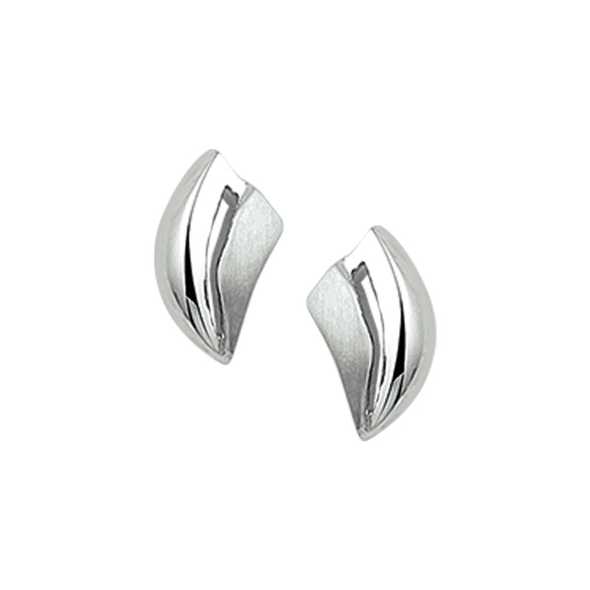Fantasy Collection Oorbellen poli/mat 8 mm zilver