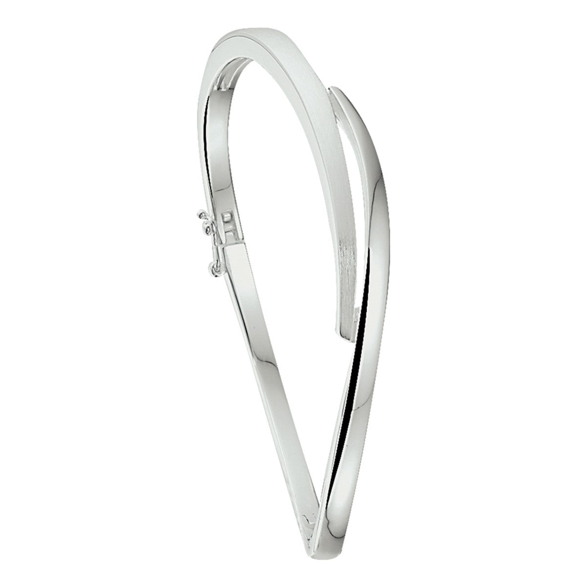 Fantasy Collection Bangle scharnier poli/mat 7 x 60 mm zilver