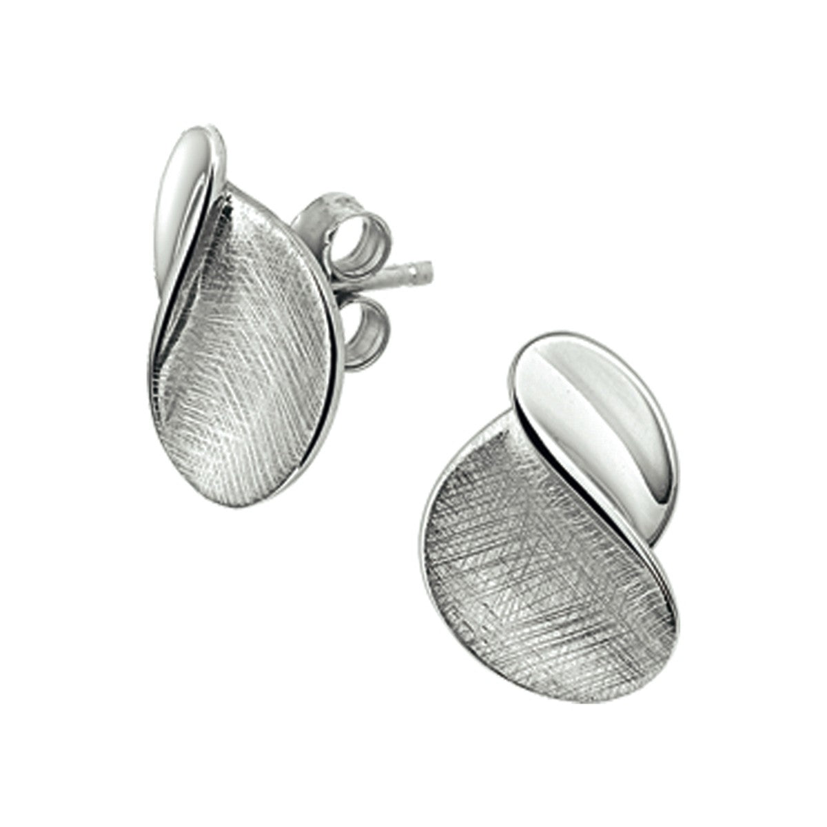 Fantasy Collection Oorbellen gescratcht zilver