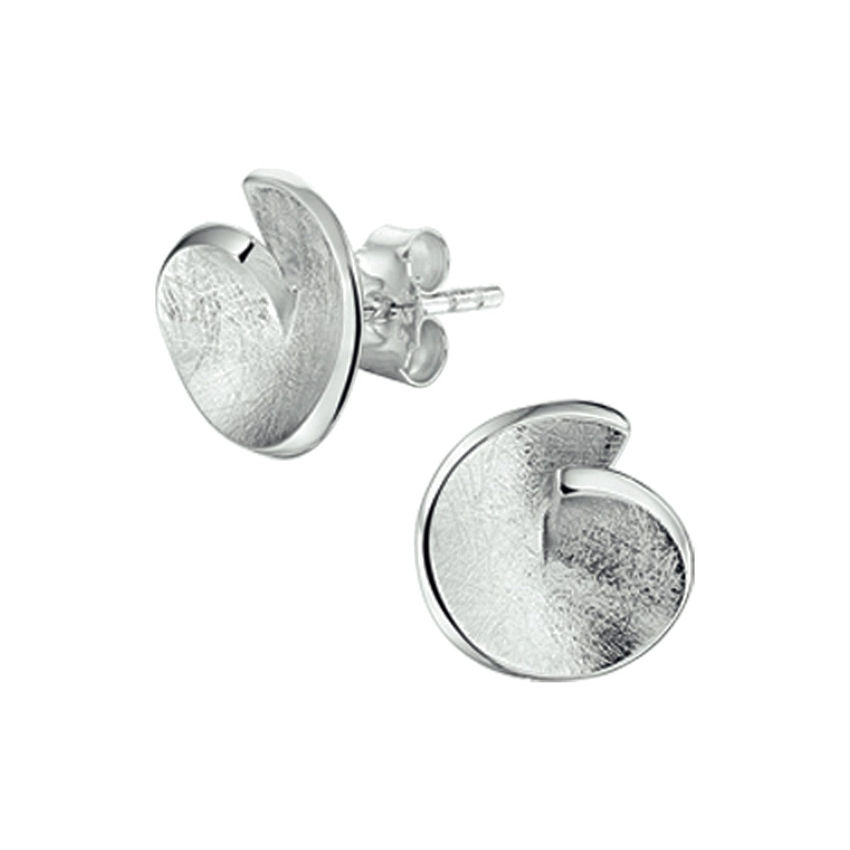 Fantasy Collection Oorbellen gescratcht zilver