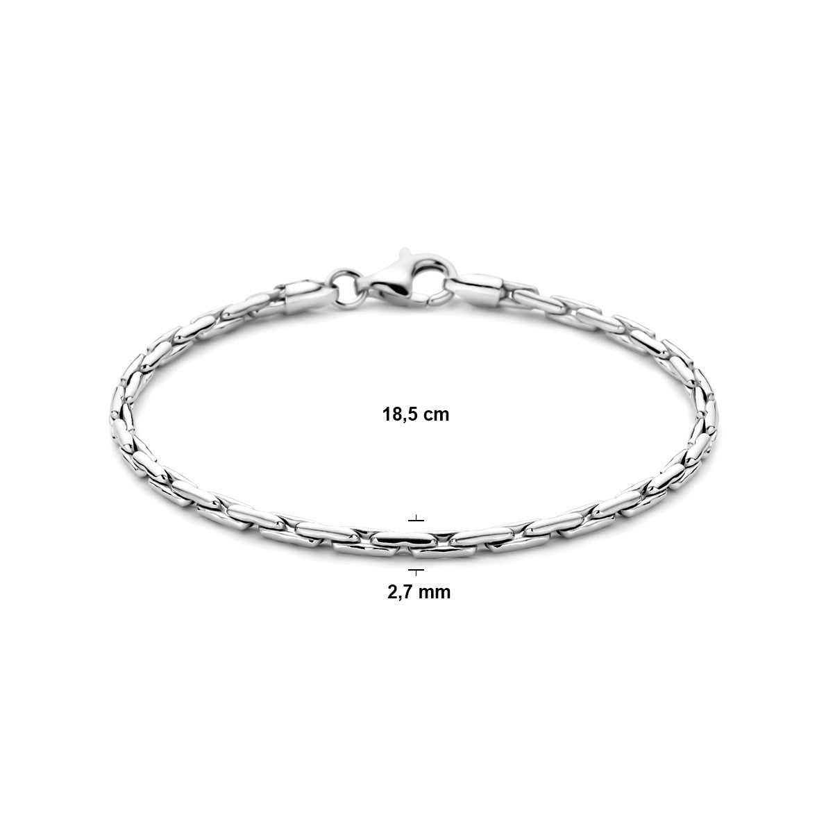 Fantasy Collection Armband cardano 2,7 mm 18,5 cm zilver