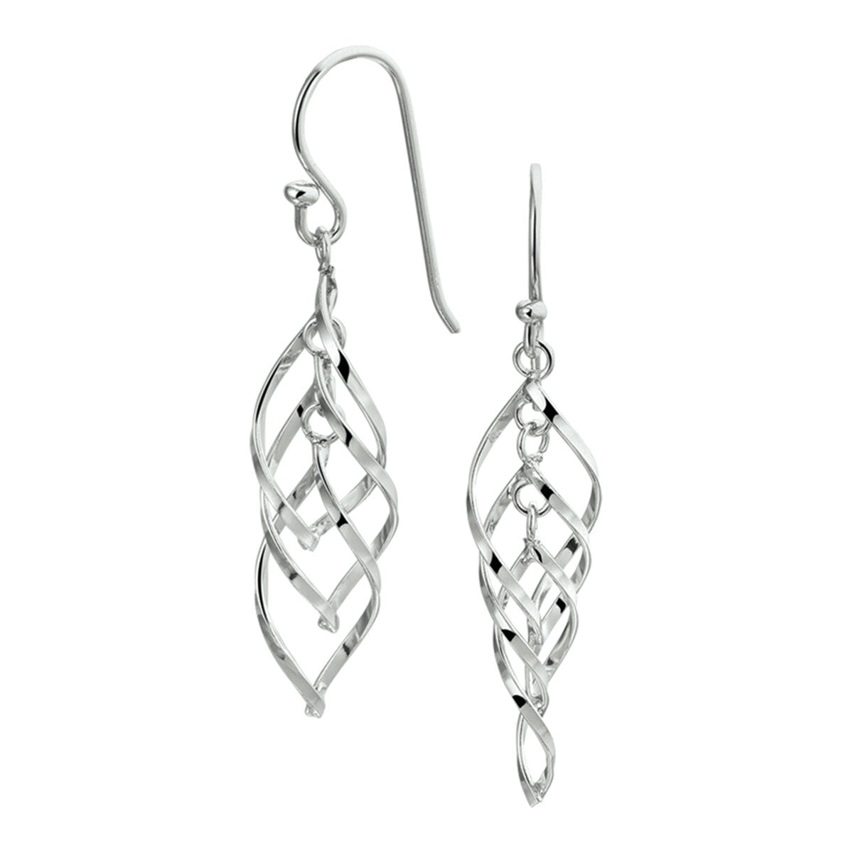 Fantasy Collection Hangende oorbellen franse haak zilver