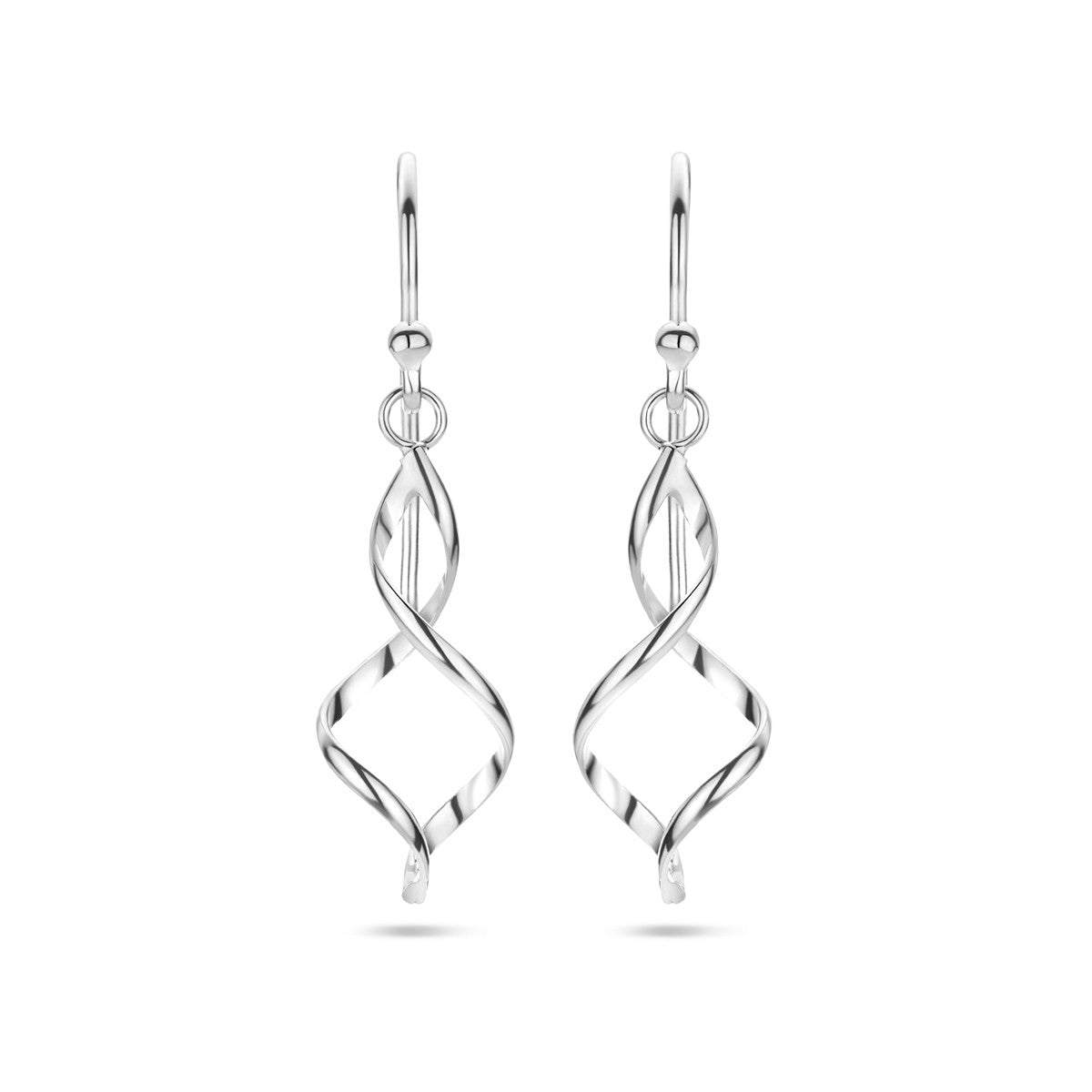 Fantasy Collection Hangende oorbellen franse haak 34 mm zilver