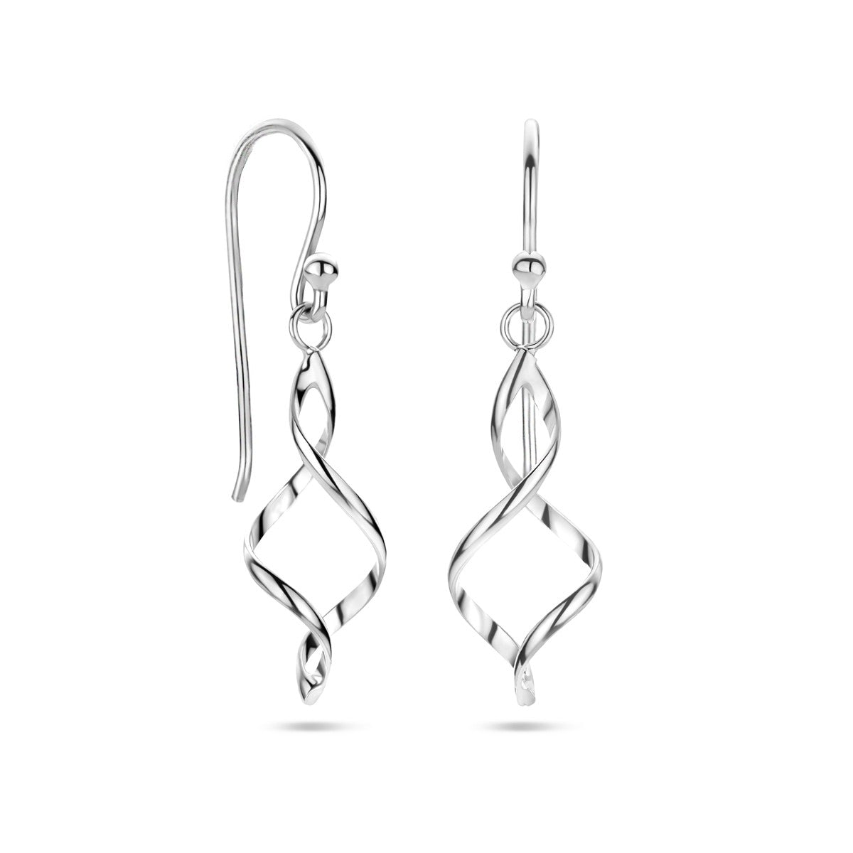Fantasy Collection Hangende oorbellen franse haak 34 mm zilver
