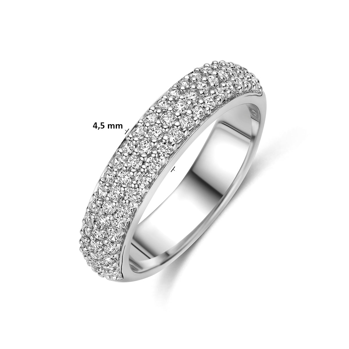 Ring zirkonia zilver