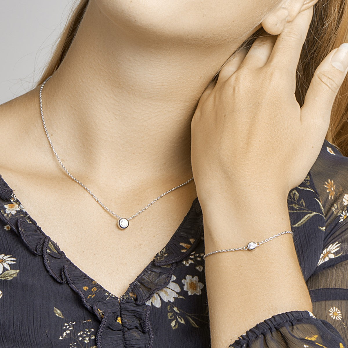 Zilver Gerhodineerd Armband Zirkonia 16,5 + 2,5 Cm 1321247 - PansiteNederland.nl