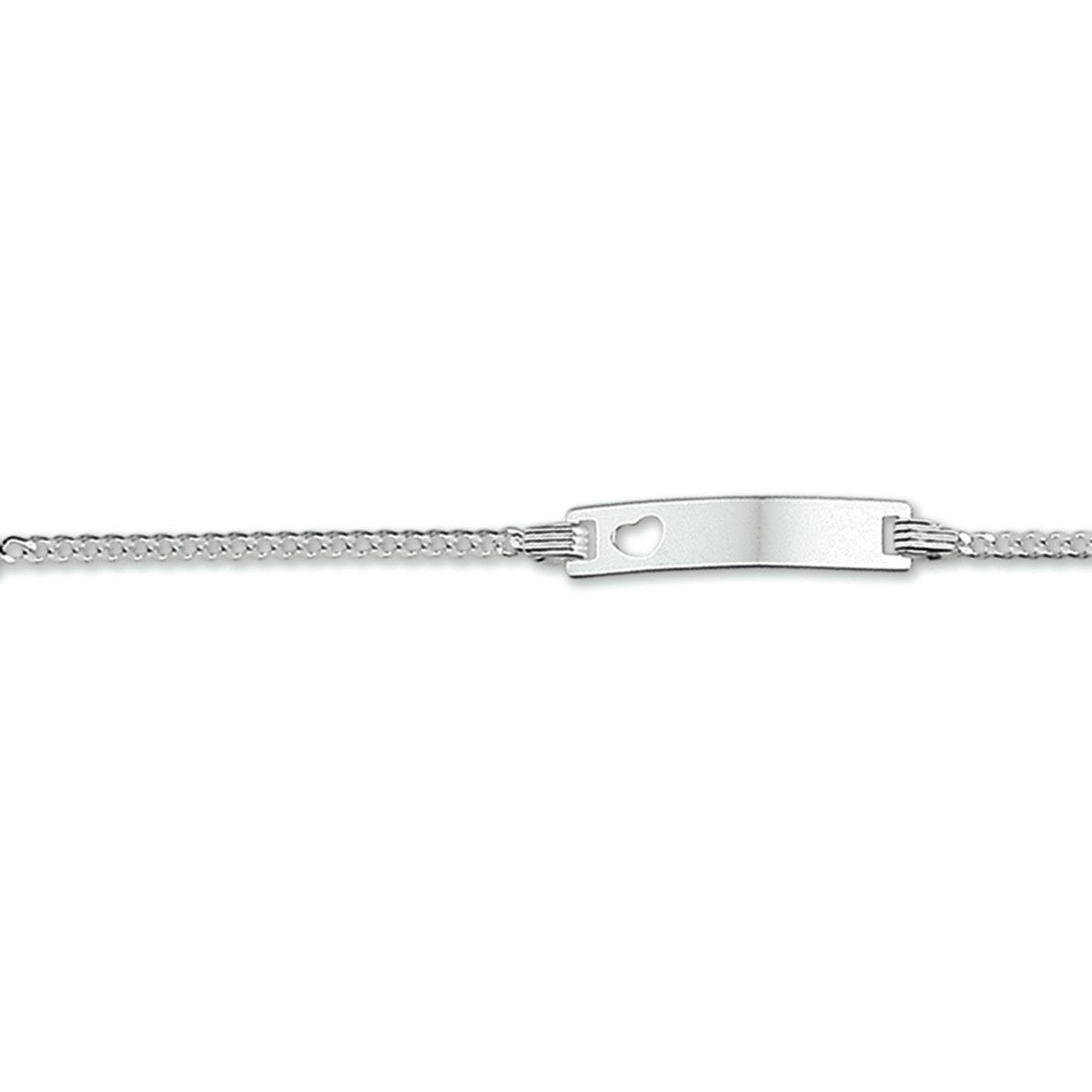 Fantasy Collection Graveerarmband gourmette plaat 4,2 mm zilver