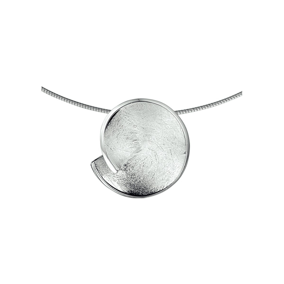 Fantasy Collection Collier gescratcht 42 + 3 cm zilver
