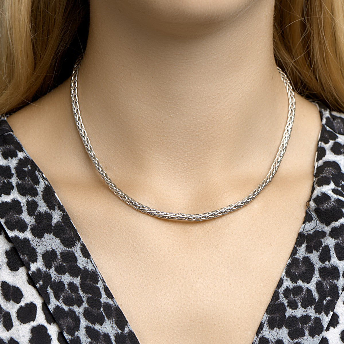 Fantasy Collection Collier vossestaart 4,0 mm 43 cm zilver