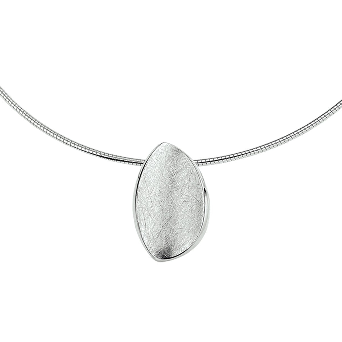 Fantasy Collection Collier gescratcht 42 + 3 cm zilver