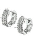 Zilver Gerhodineerd Klapoorringen Zirkonia 1321646 - PansiteNederland.nl