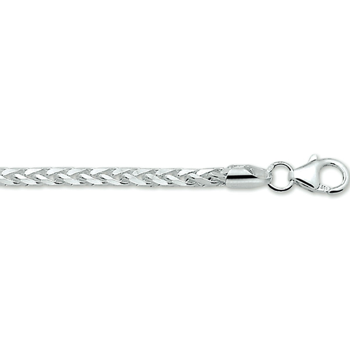 Fantasy Collection Vossestaart geslepen 3,0 mm zilver armband