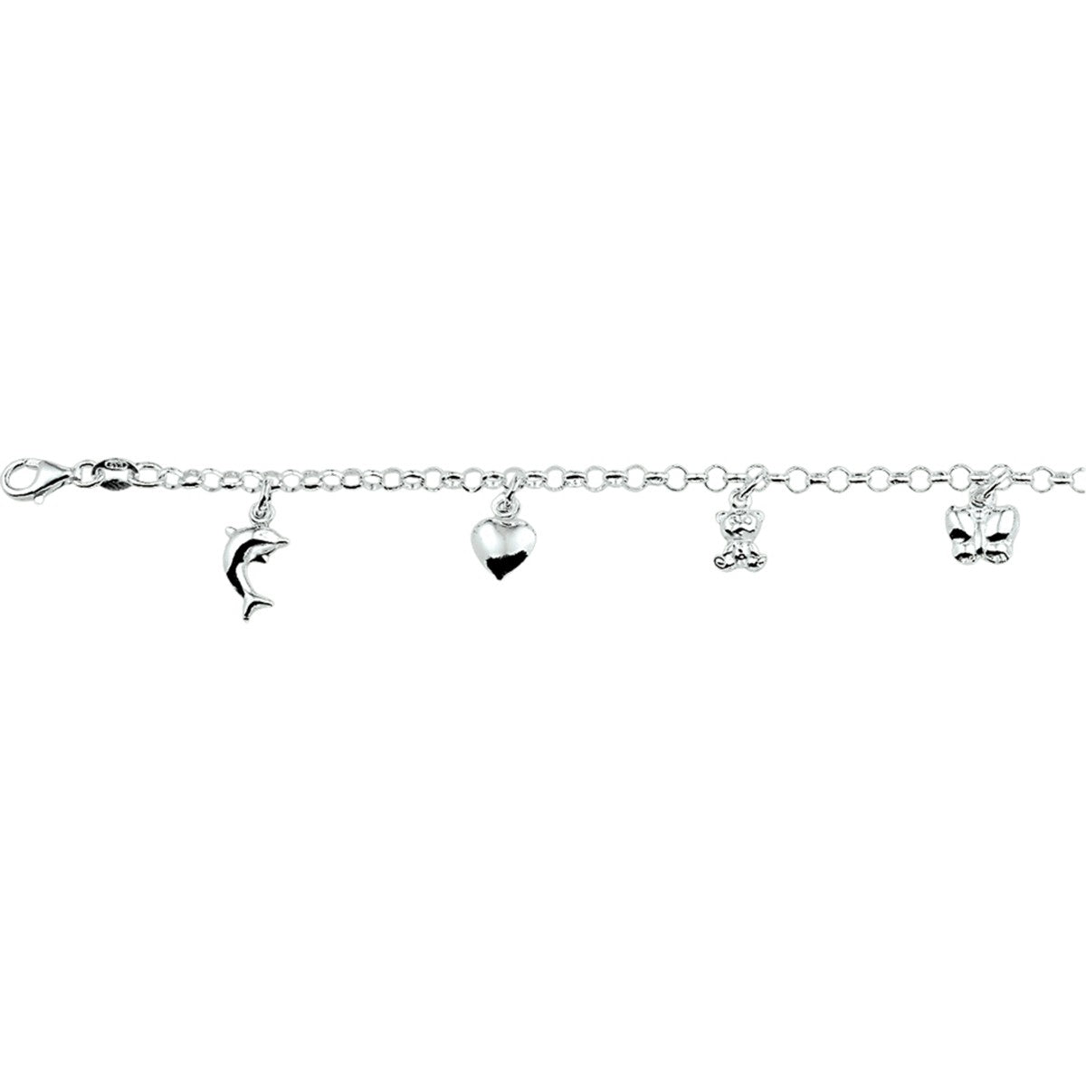 Fantasy Collection Armband diverse bedels 15 cm zilver