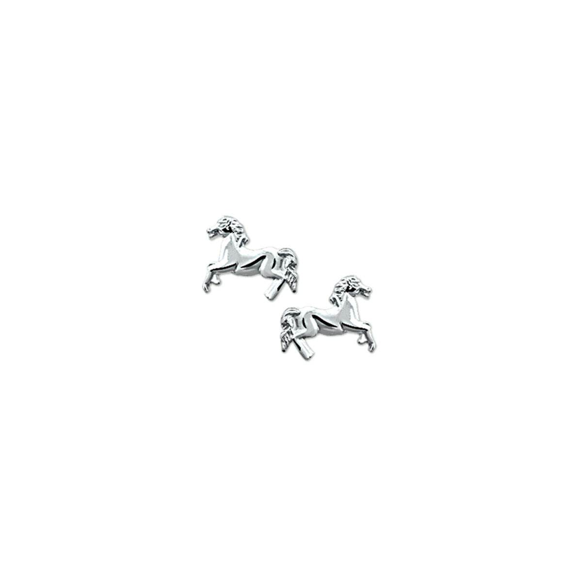 Zilveren oorknoppen paard - PSN1321813